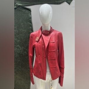 Ottimo Red Leather Jacket for Women